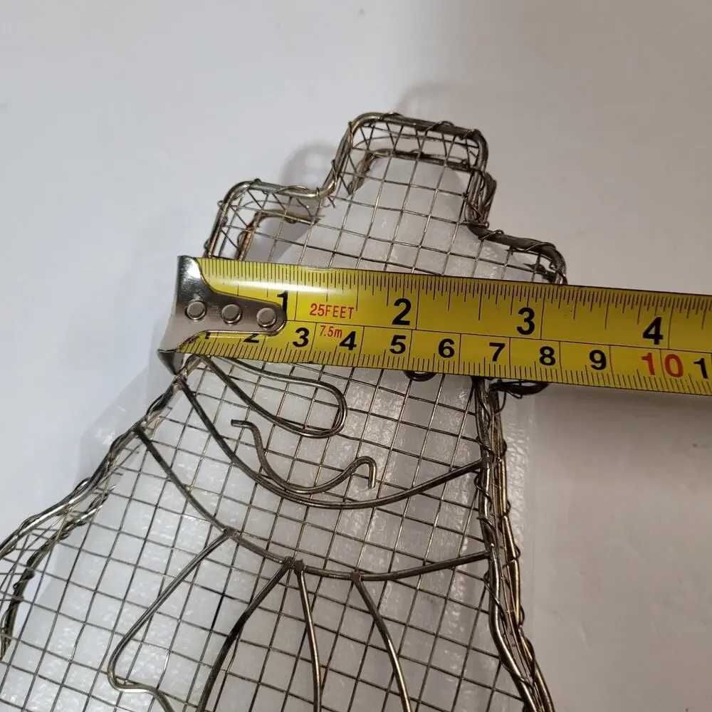 Charming Wired Metal Snowman Basket - Festive Home Decor